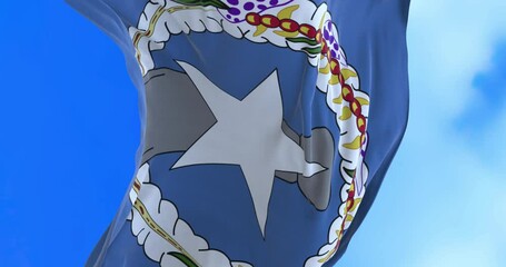 Wall Mural - Seamless loop of Northern Mariana Islands flag.
