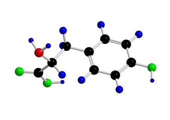 Wall Mural - Molecular structure of tyrosine