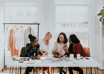 Wall Mural - Fashion designer in a meeting