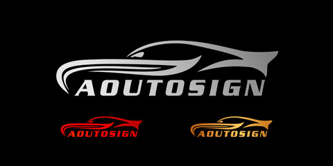 Automotive logo. vector cars dealers, detailing and modification logo design concept illustration