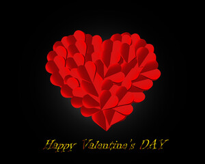  Vector illustration of paper cut out heart. Design for postcard, banner ,wallpaper