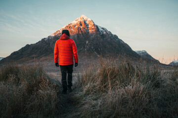 Wall Mural - Man at Glen Coe