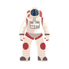 Wall Mural - astronaut in suit and helmet uniform space detailed vector icon