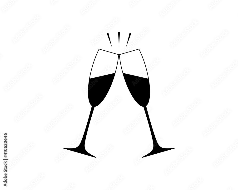 clipart glasses clinking
