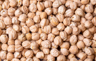 Wall Mural - Dried chickpea on the white background