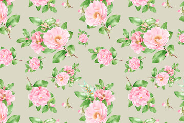  Floral seamless pattern floral blooming
