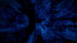 © RocknRoller Studios - Futuristic, Blue Digital Grid background. Network Tech Wallpaper. 3D Render