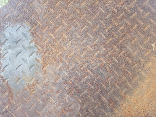 Steel floor with embossed patterns