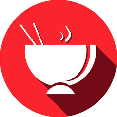 Soup Icon. hot soup, chinese, thai, italian soup icon with vector and flat design.