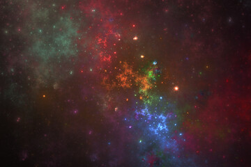 Wall Mural - colorful starry background, nebulae and galaxy abstract