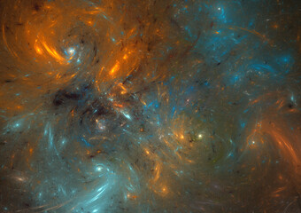 Wall Mural - colorful starry background, nebulae and galaxy abstract