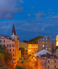 Wall Mural - Andrew  Descent twilight Kyiv Ukraine