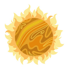 Canvas Print - space sun burning galaxt icon vector