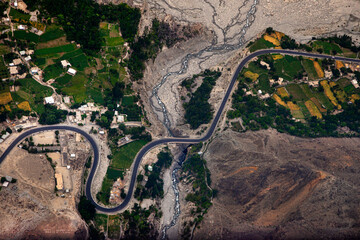 Wall Mural - landscapes of beautiful valleys with mountians and green meadows  of karakorum range in gilgit Baltistan , northern areas of Pakistan 