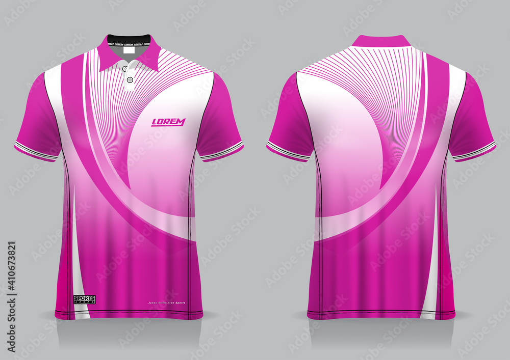 jersey badminton polo shirt design, for uniform team front and back ...