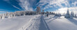 Panorama Beskidu Śląskiego w zimowej scenerii