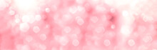 Abstract Pink Bokeh Background Banner, Panorama - Spring Colours