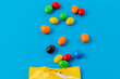 Multicolored glazed candies