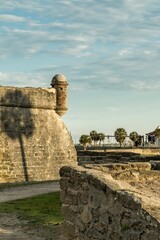 Wall Mural - Fortress at Castillo San Marcos and trees in the background. San Agustin, Florida, United States.