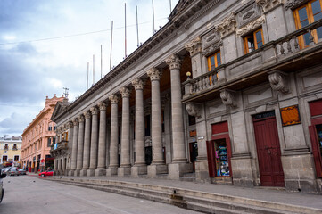 Wall Mural - Facade with colonial architecture in the city of Xela