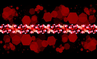 Wall Mural - Abstract geometric - hexagons background, Abstract futuristic art wallpaper. Vector banner.