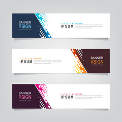 Wall Mural - vector abstract web banner design template. collection of web banner template. abstract geometric we