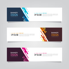 Wall Mural - vector abstract web banner design template. collection of web banner template. abstract geometric we