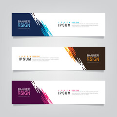 Wall Mural - vector abstract web banner design template. collection of web banner template. abstract geometric we