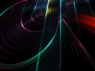 Wall Mural - abstract fractal background, computer-generated illustration.