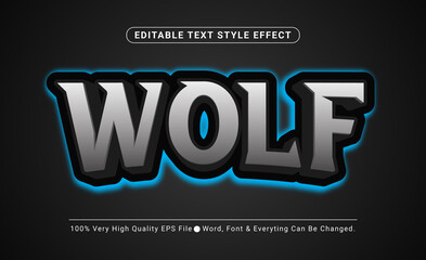 Wall Mural - Wolf Esport Text Effect, Editable Text Effect