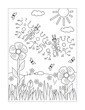 Two butterflies full page connect the dots puzzle and coloring page, activity sheet for kids. Answer included.
