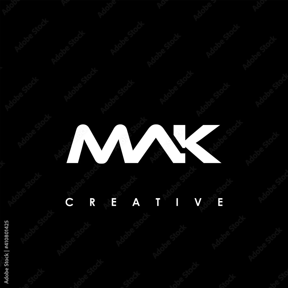 MAK Letter Initial Logo Design Template Vector Illustration - obrazy, fototapety, plakaty 