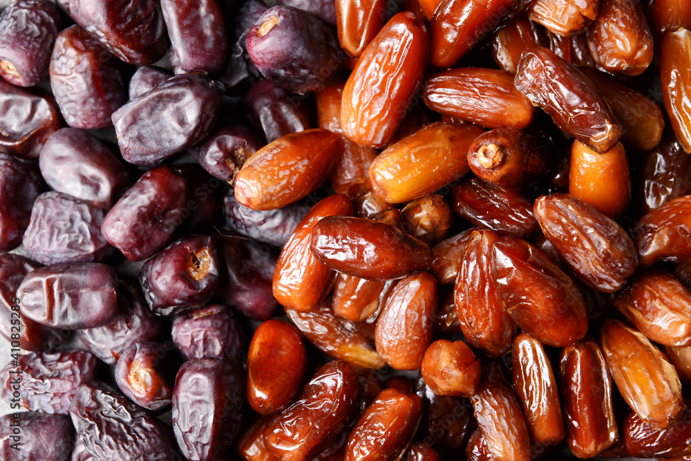 Sweet dried dates as background