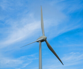 Close up of wings of a modern windmill
