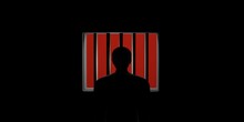 Man Silhouette Behind Jail Bars Looking Out. Person Standing Inside Of The Prison And Looking In Freedom. 3d Rendering Illustration.