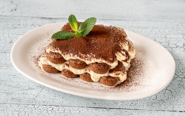 Poster - Portion of tiramisu