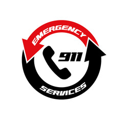 Sticker - 911 emergency call