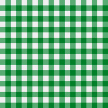 St. Patrick S Day Plaid Seamless Pattern. Green White Tartan Background. Saint Patricks Backdrop. Vector Template For Fabric, Textile, Wallpaper, Wrapping Paper, Etc.