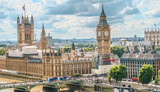Fototapeta  - Houses of Parliament and Big Ben, Westminster Palace, high dynamic range, London