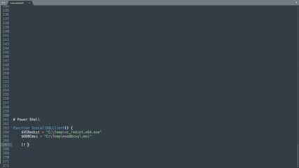 Wall Mural - powershell programming language source code typing effect. powershell programmer ticker colored comm