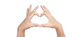 © violetkaipa - Hands making sign Heart isolated. Beautiful hands  with copy space