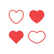 © Matias - Hearts icon set. Valentine's day heart vector.