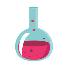 Wall Mural - school chemistry flask supply icon flat design