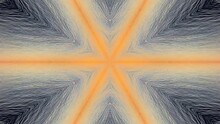 Abstract Orange Kaleidoscope Patterns. 4K Animation Orange Kaleidoscope Background