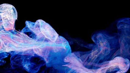 Wall Mural - Artistic color scent mist background. Magic fog curls.