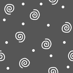 Wall Mural - Simple spiral line repeat pattern design