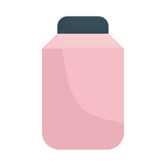 Wall Mural - pink soap bottle on a white background