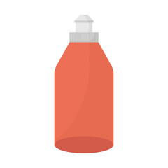 Wall Mural - red antibacterial soap on a white background