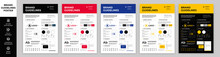 DIN A3 Brand Guidelines Poster Layout Set, Brand Manual Templates, Simple Style And Modern Layout Brand Style, Brand Identity, Brand Guidelines