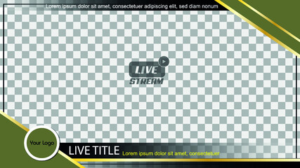 template frame video for lice streaming or video editing